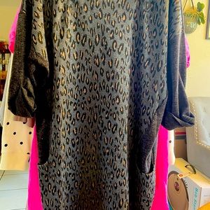 Dress that is very comfortable with pockets like wearing a sweatshirt.